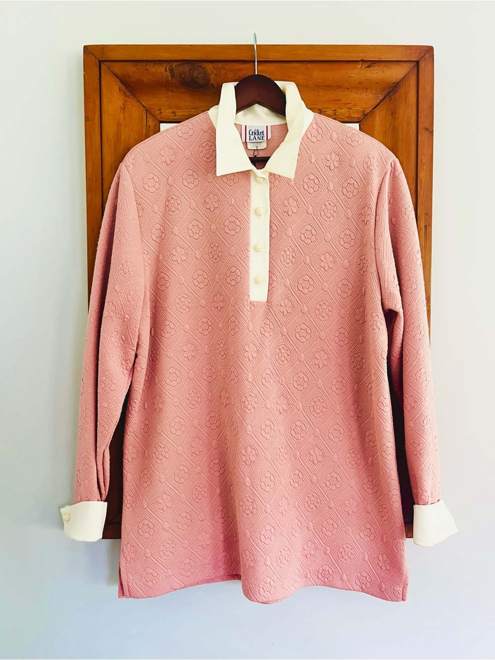 Vintage Dusty Pink Embossed Mini Dress